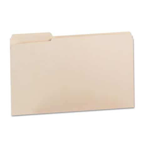 Made-To-Stick Interior File Folders- 1/3 Cut- Top Tab- Legal- Manila- 100/Box, 100PK MA41457